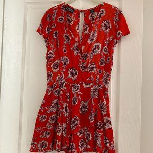 Angie Red Romper - NWT